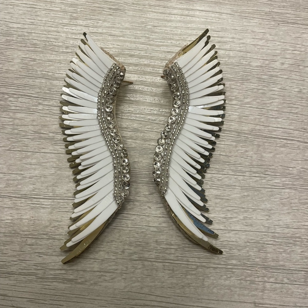 Mignonne Gavigan white and gold earrings
